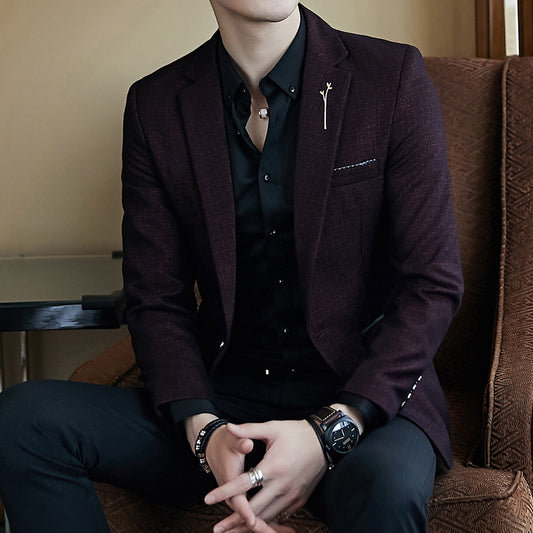 Premium Slim-Fit Solid Color Blazer