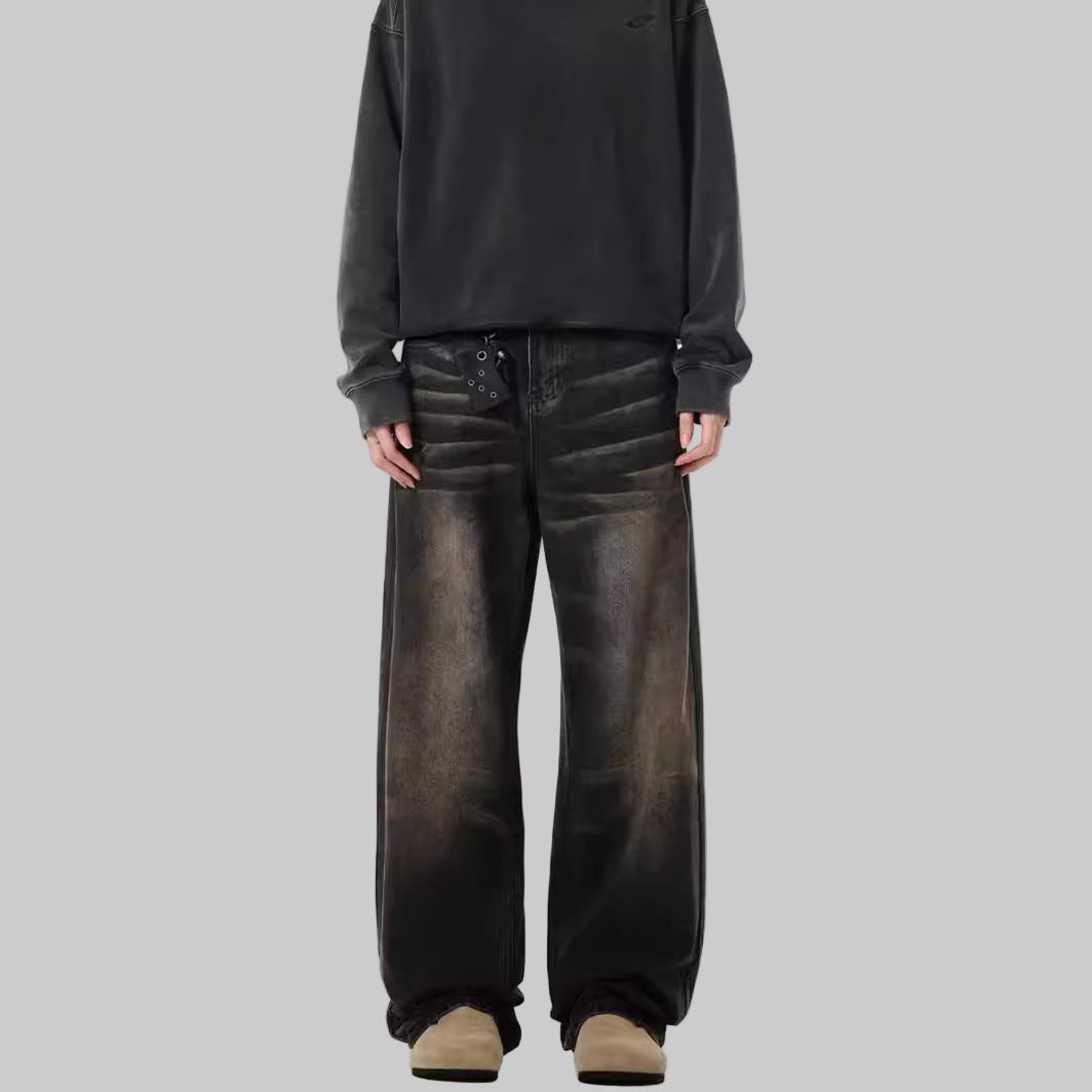 Premium Retro Straight-Fit Denim Pants