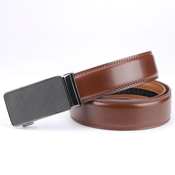 Premium Brown Leather Dress Belt