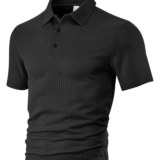 Premium Jacquard Casual Lapel Short Sleeve Shirt