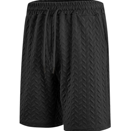 Elegant Jacquard Relaxed-Fit Summer Shorts