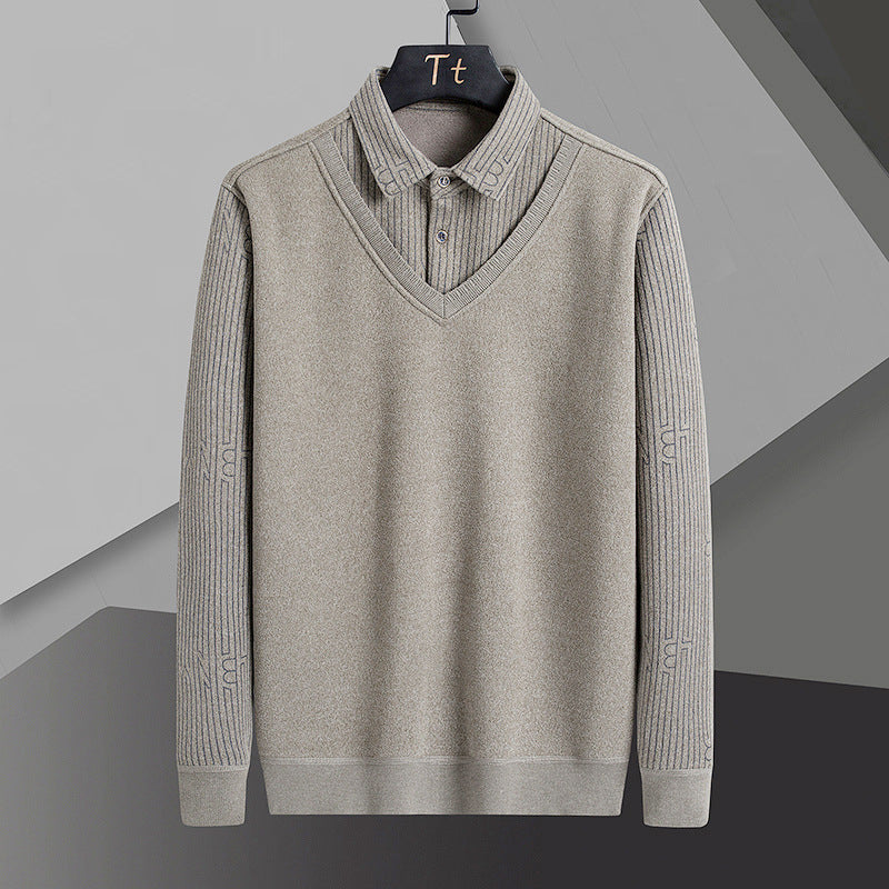 Men’s Elegant Velvet Textured Sweater