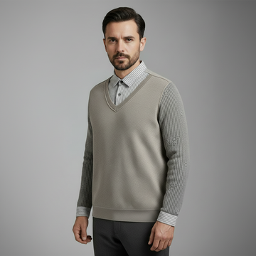 Men’s Elegant Velvet Textured Sweater