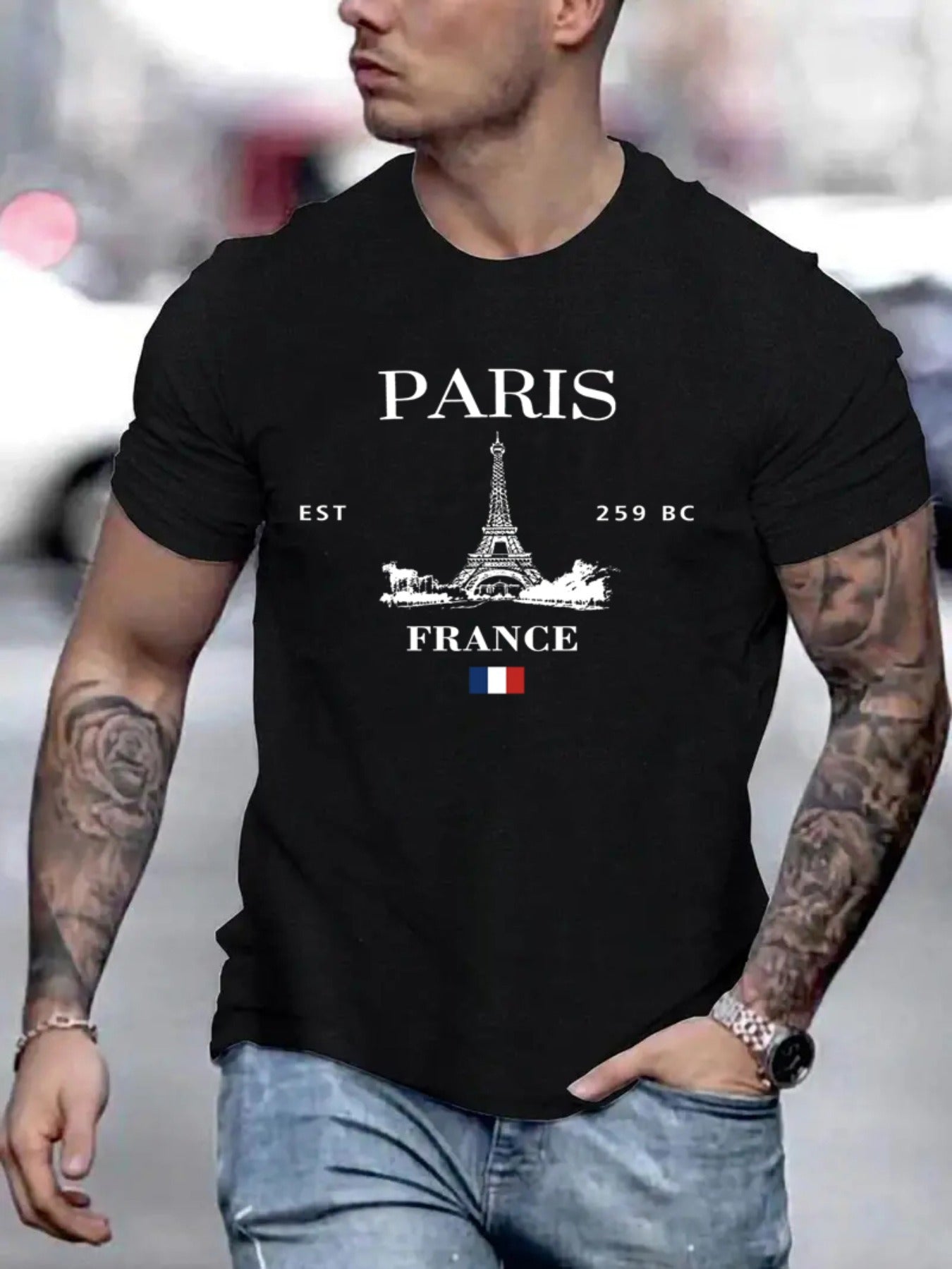 Eiffel Tower Paris Print T-Shirt – Premium Creative Print
