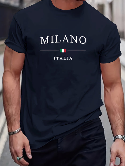 T-shirt with Milan Italy print – Premium Creative Print