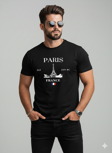 Eiffel Tower Paris Print T-Shirt – Premium Creative Print