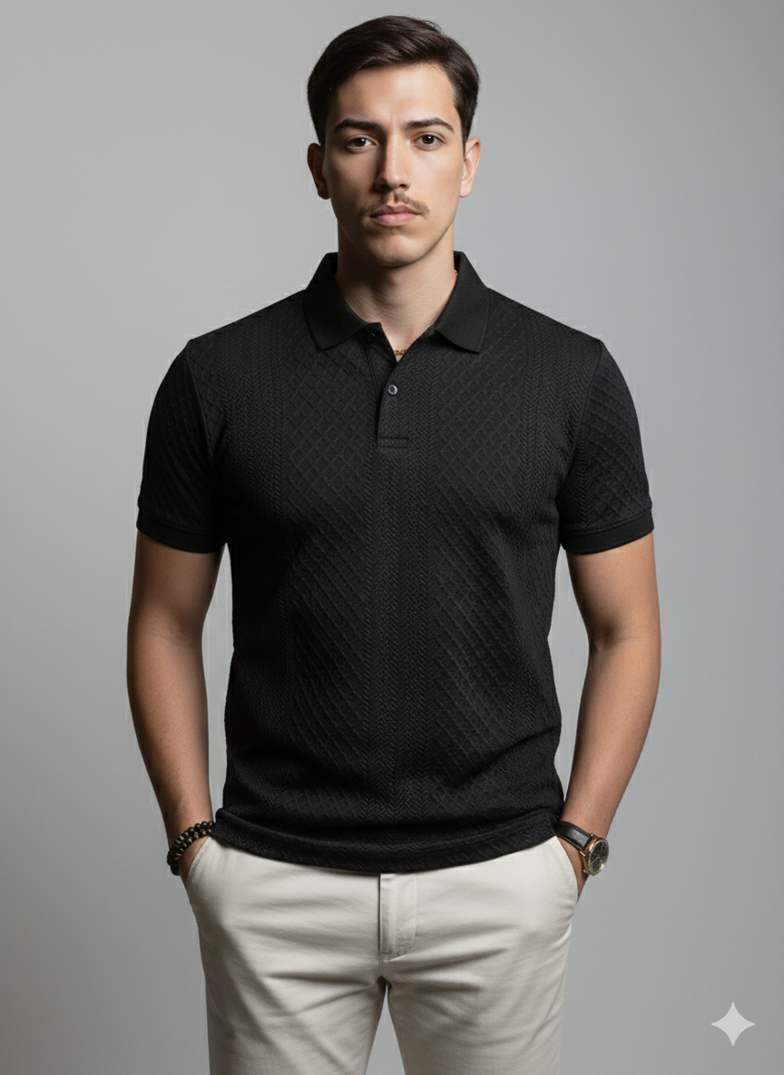Loose-Fit Lightweight Casual Polo Shirt