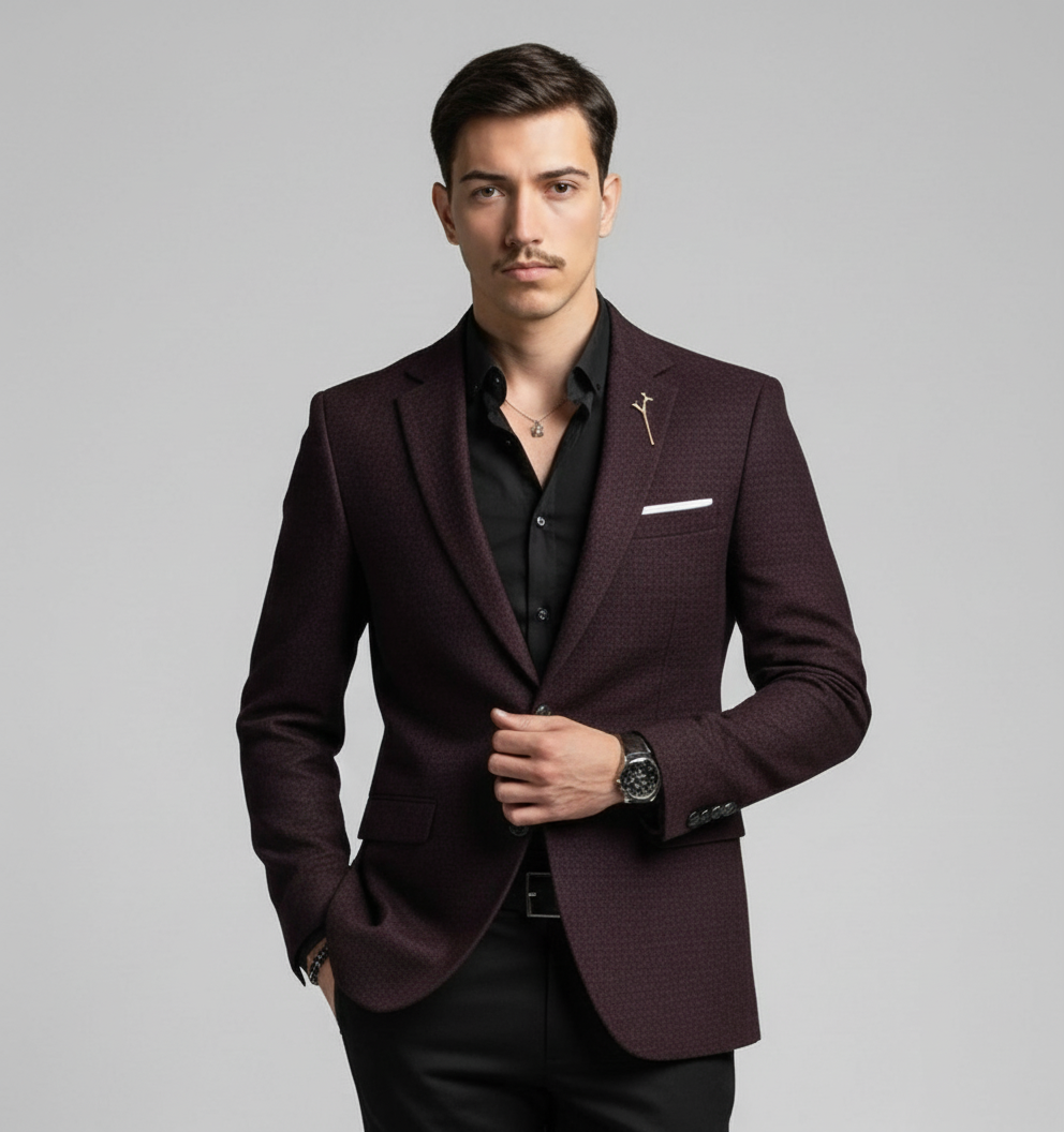 Premium Slim-Fit Solid Color Blazer